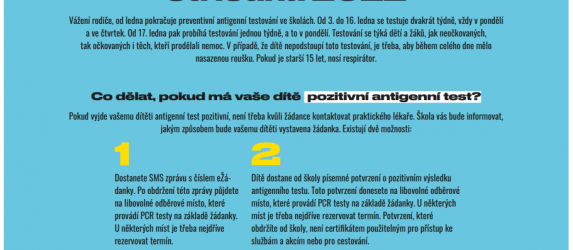Informace k testování ve školách od 3. 1. 2022